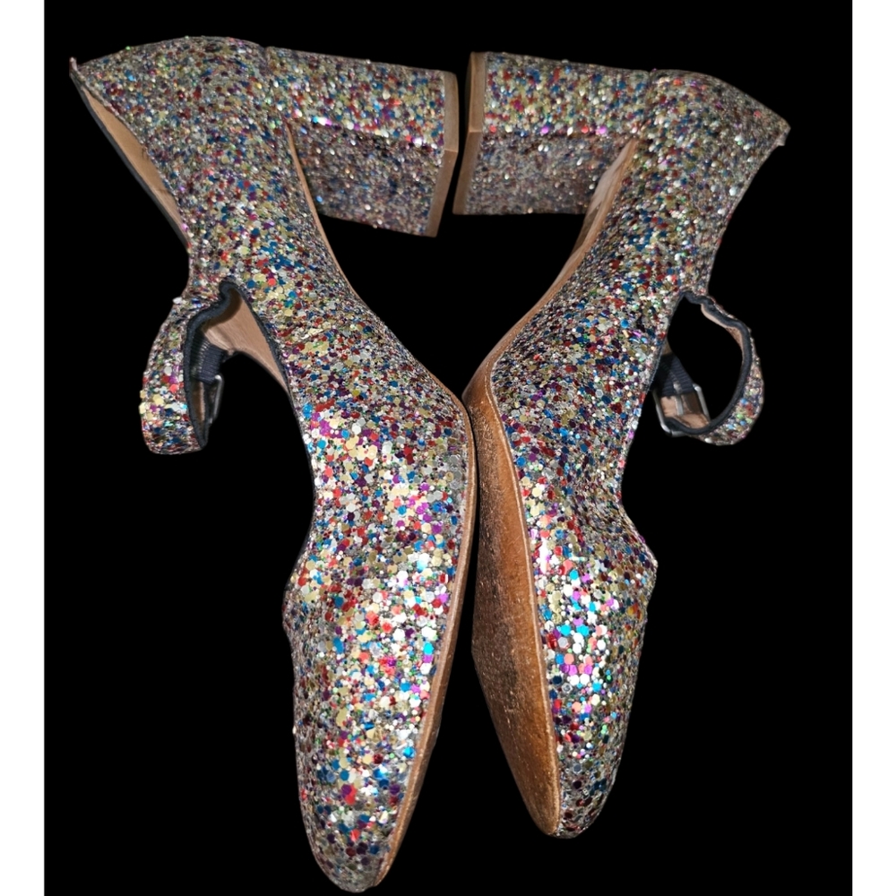 💖🔽Madewell Elegant Glitter Mary Jane Heels - Picture 3 of 9